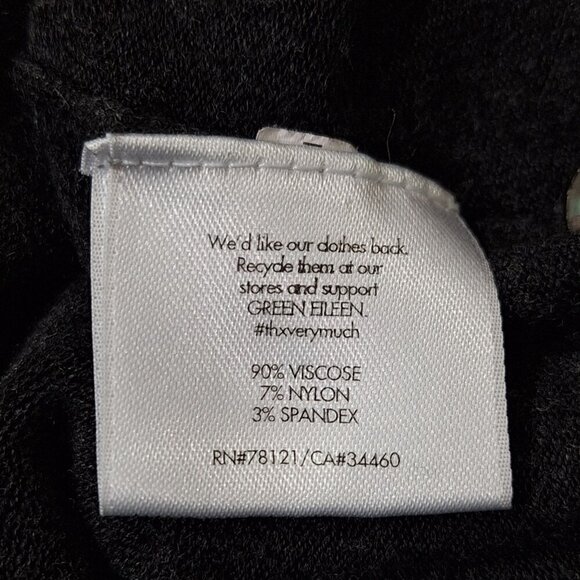 Eileen Fisher black Gray Button Down Sweater Small - Picture 3 of 4